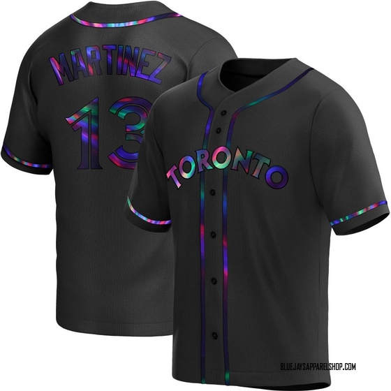Men's Toronto Blue Jays Buck Martinez Black Holographic Alternate Jersey - Replica