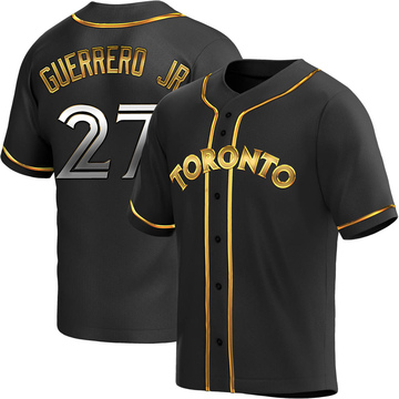 Men's Toronto Blue Jays Vladimir Guerrero Jr. Black Golden Alternate Jersey - Replica
