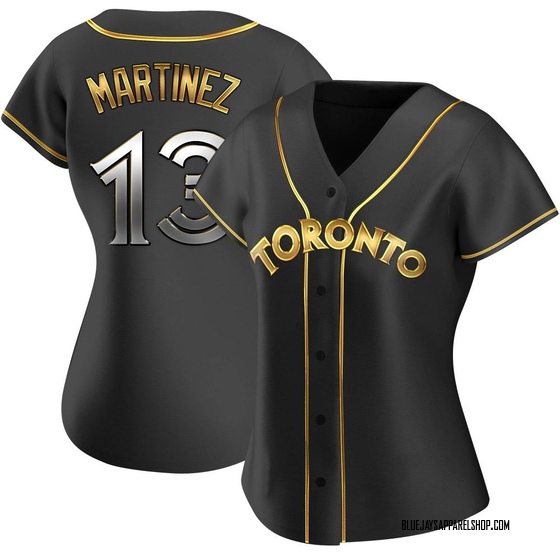 Women's Toronto Blue Jays Buck Martinez Black Golden Alternate Jersey - Replica