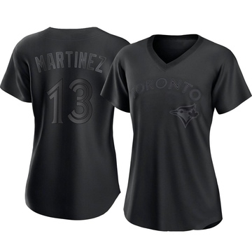 Women's Toronto Blue Jays Buck Martinez Black Pitch Fashion Jersey - Authentic